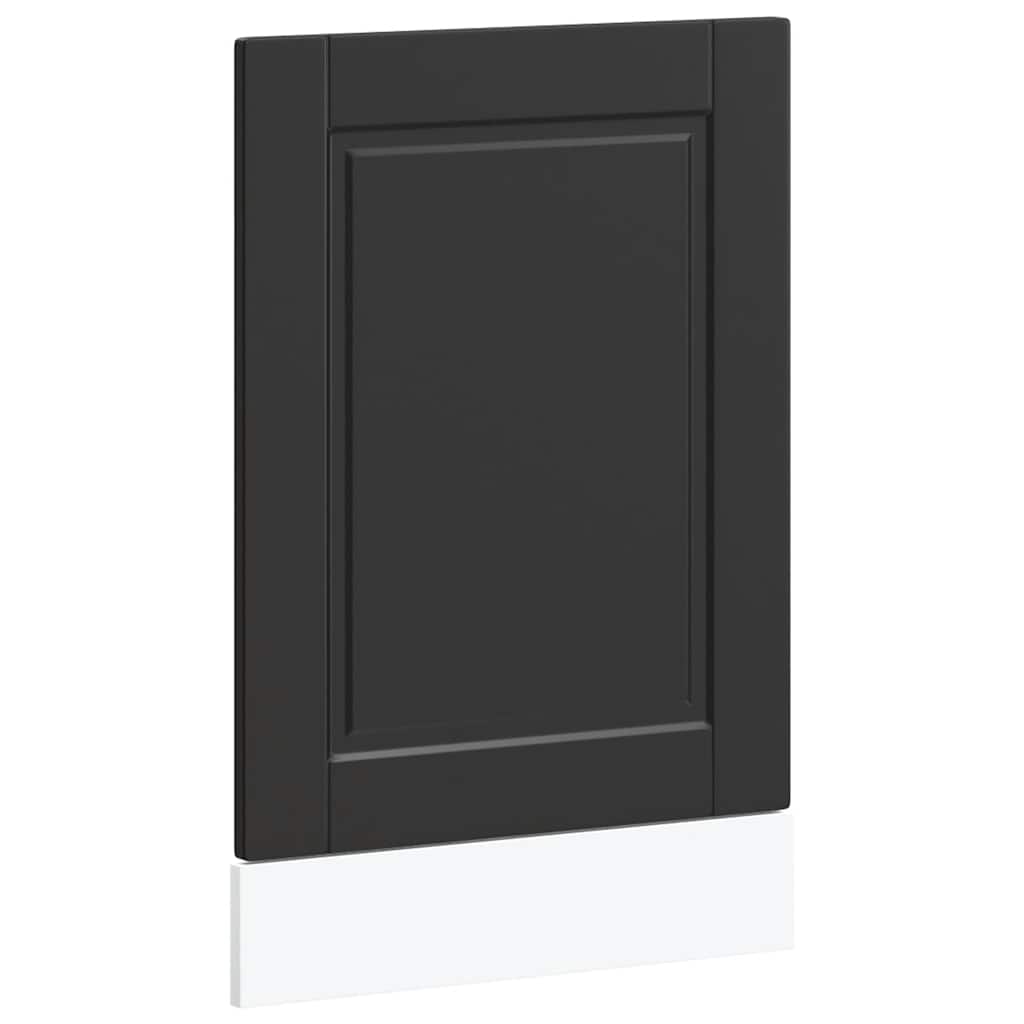 vidaXL Geschirrspülerblende Porto Schwarz 45x1,5x67 cm Holzwerkstoff