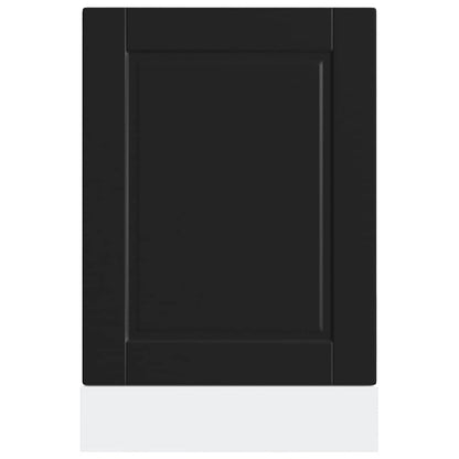 vidaXL Geschirrspülerblende Porto Schwarz 45x1,5x67 cm Holzwerkstoff