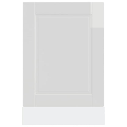 vidaXL Geschirrspülerblende Porto Hochglanz-Weiß 45x1,5x67 cm
