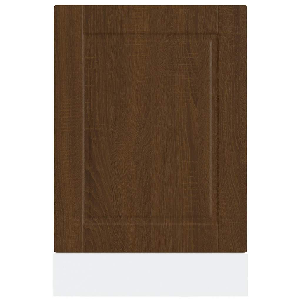 vidaXL Geschirrspülerblende Porto Braun Eichen-Optik 45x1,5x67 cm