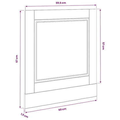 vidaXL Geschirrspülerblende Porto Weiß 60x1,5x67 cm Holzwerkstoff