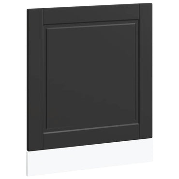 vidaXL Panneau de recouvrement pour lave-vaisselle Porto Noir 60x1,5x67 cm Bois d'ingénierie