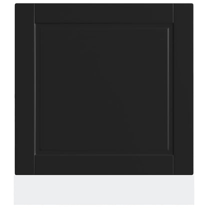 vidaXL Panneau de recouvrement pour lave-vaisselle Porto Noir 60x1,5x67 cm Bois d'ingénierie
