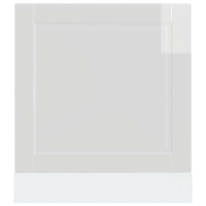 vidaXL Geschirrspülerblende Porto Hochglanz-Weiß 60x1,5x67 cm
