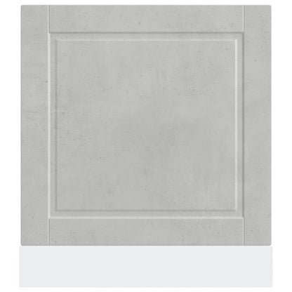 vidaXL Geschirrspülerblende Porto Betongrau 60x1,5x67 cm Holzwerkstoff