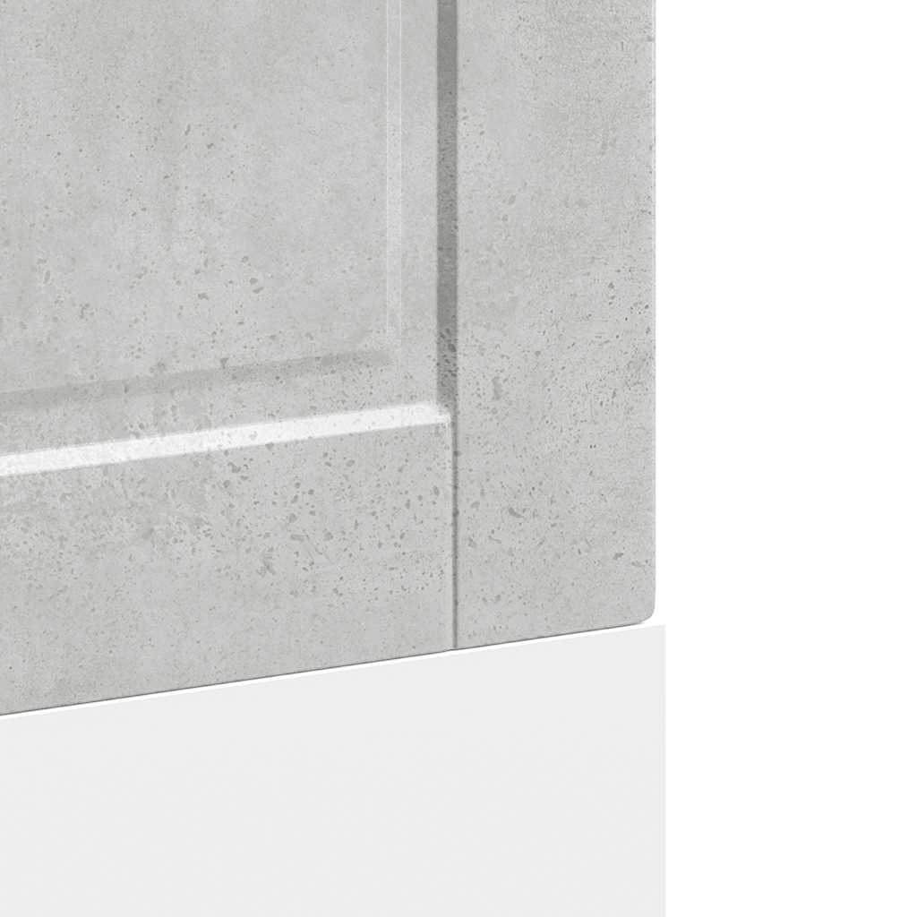 vidaXL Geschirrspülerblende Porto Betongrau 60x1,5x67 cm Holzwerkstoff