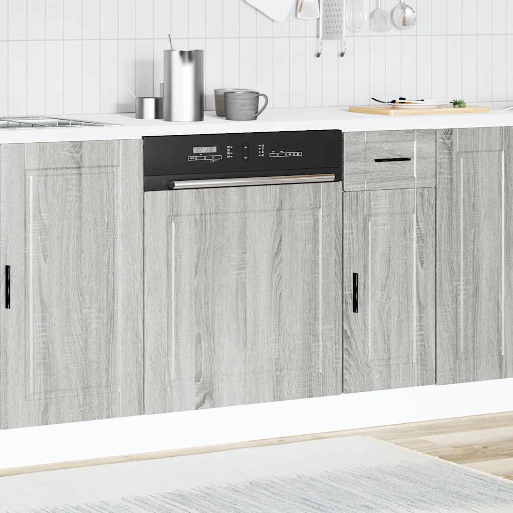 vidaXL Geschirrspülerblende Porto Grau Sonoma 60x1,5x67 cm