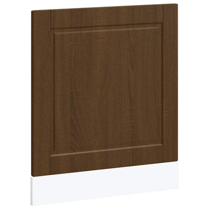 vidaXL Habillage de lave-vaisselle Porto aspect chêne marron 60x1,5x67 cm