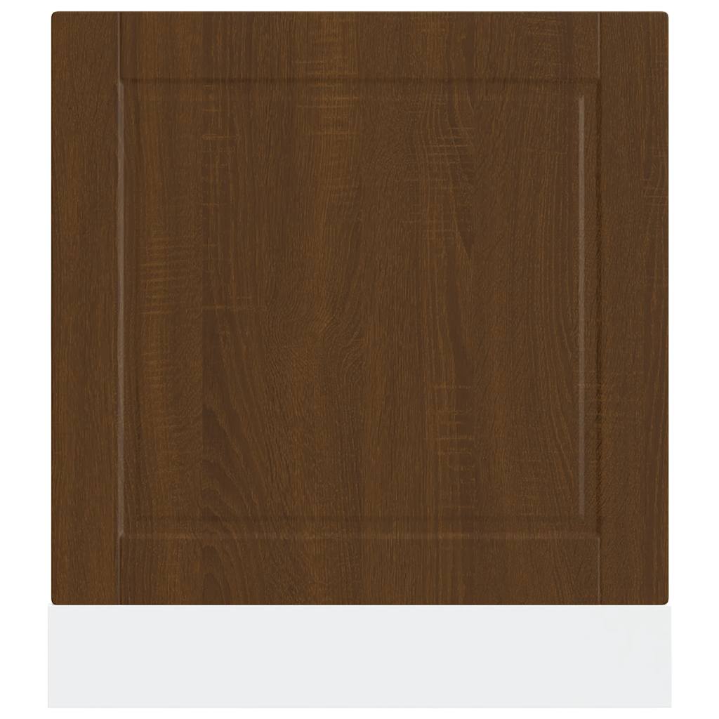 vidaXL Habillage de lave-vaisselle Porto aspect chêne marron 60x1,5x67 cm