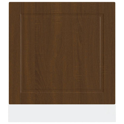 vidaXL Habillage de lave-vaisselle Porto aspect chêne marron 60x1,5x67 cm