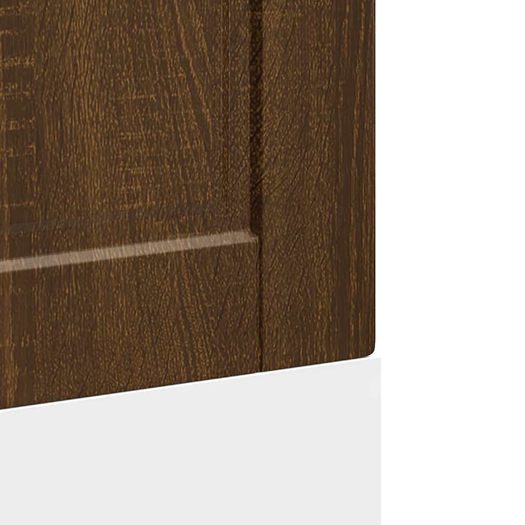 vidaXL Habillage de lave-vaisselle Porto aspect chêne marron 60x1,5x67 cm