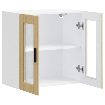 vidaXL Küchen-Hängeschrank mit Glastür Porto Sonoma-Eiche