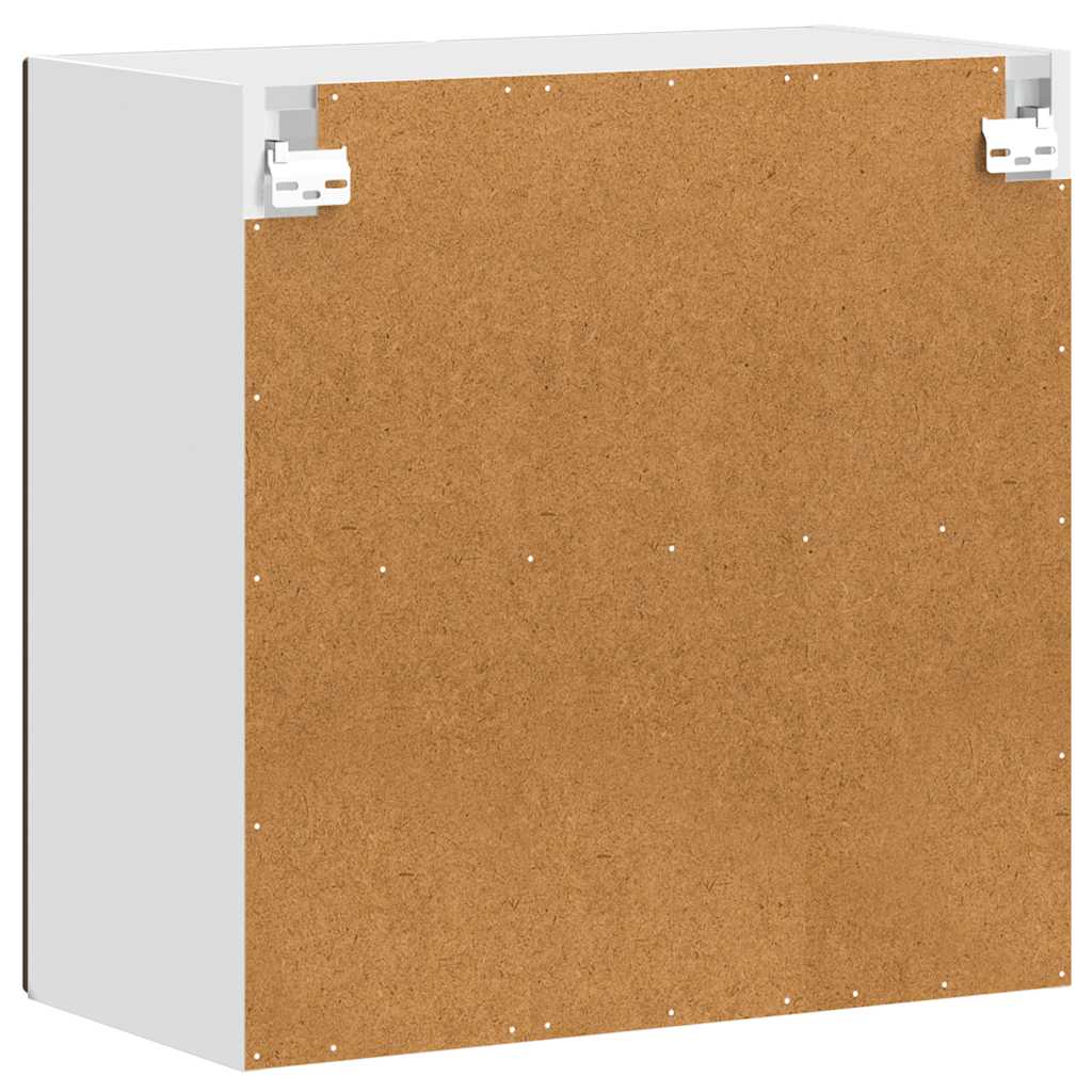 Küchen-Hängeschrank mit Glastür Porto Braun Eichen-Optik