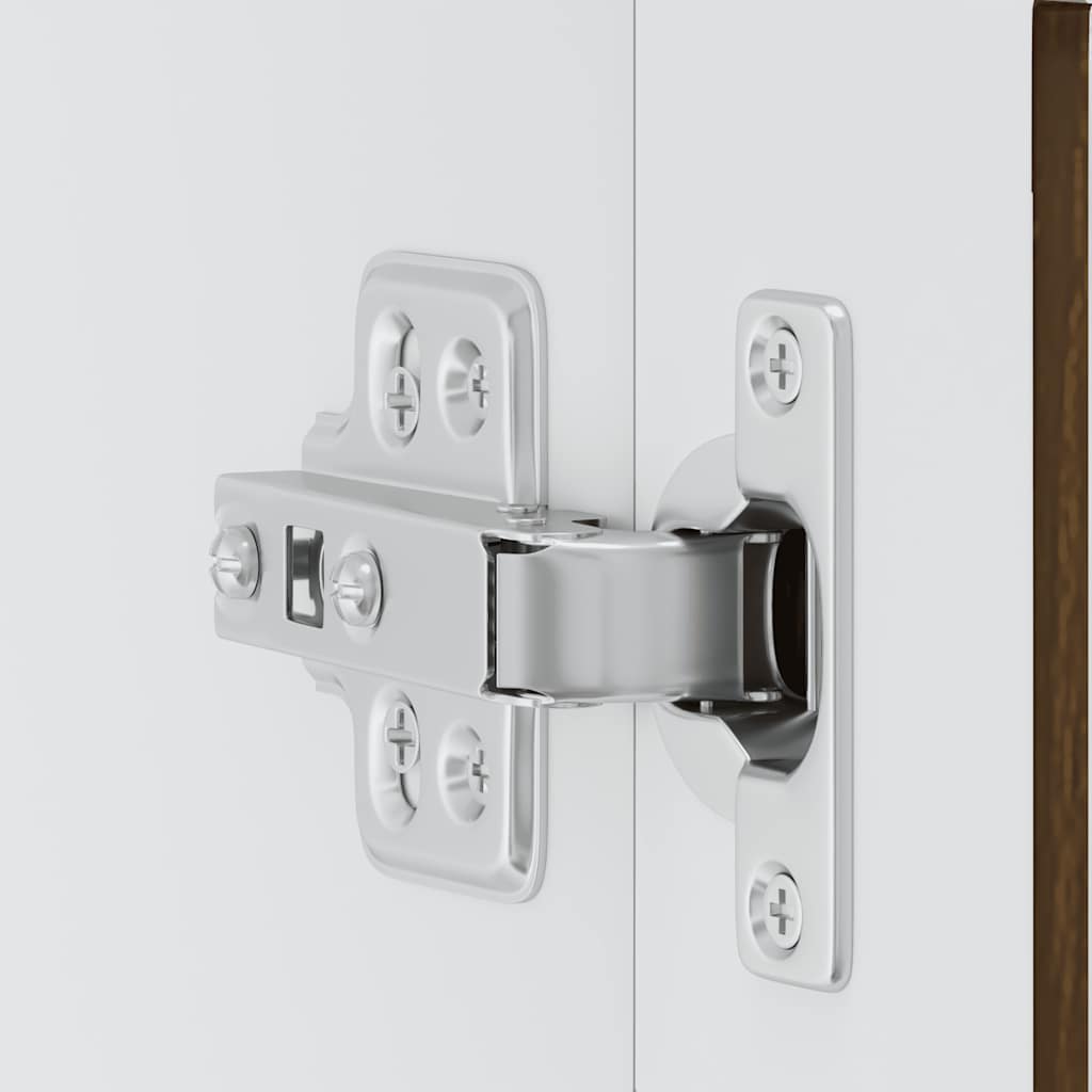 Küchen-Hängeschrank mit Glastür Porto Braun Eichen-Optik