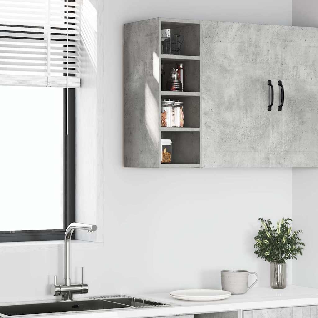 vidaXL Hängeschrank Riga Betongrau 20x29,5x60 cm Holzwerkstoff