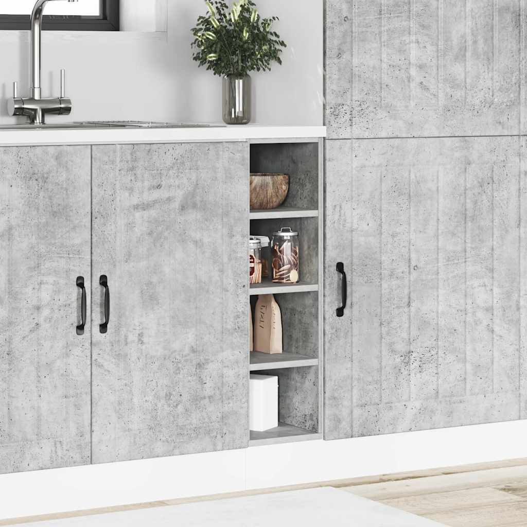 vidaXL Meuble bas Riga gris béton 20x44,5x81,5 cm bois d'ingénierie