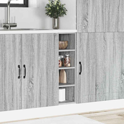 vidaXL Unterschrank Riga Grau Sonoma 20x44,5x81,5 cm Holzwerkstoff