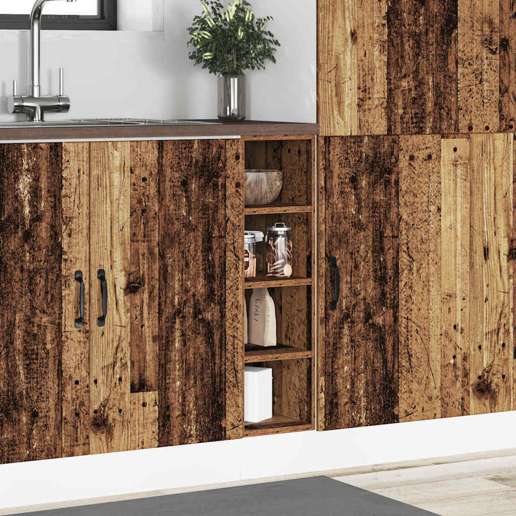 vidaXL Meuble bas aspect bois de récupération 20x44,5x81,5 cm, bois d'ingénierie