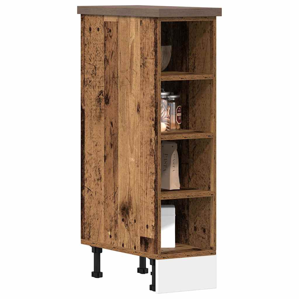 vidaXL Meuble bas aspect bois de récupération 20x44,5x81,5 cm, bois d'ingénierie