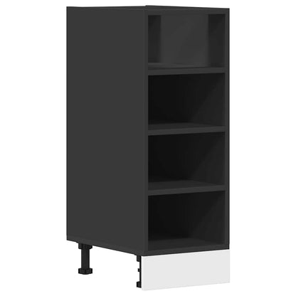 vidaXL Unterschrank Riga Schwarz 30x44,5x81,5 cm Holzwerkstoff
