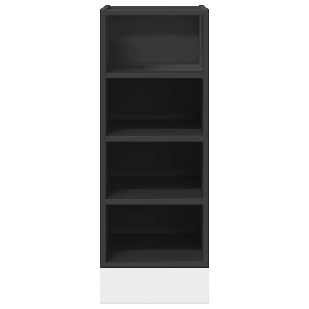 vidaXL Unterschrank Riga Schwarz 30x44,5x81,5 cm Holzwerkstoff