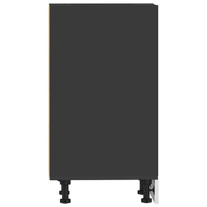 vidaXL Unterschrank Riga Schwarz 30x44,5x81,5 cm Holzwerkstoff