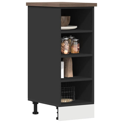 vidaXL Unterschrank Riga Schwarz 30x44,5x81,5 cm Holzwerkstoff