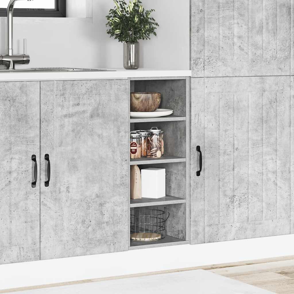 vidaXL Unterschrank Riga Betongrau 30x44,5x81,5 cm Holzwerkstoff