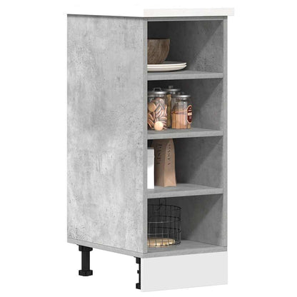 vidaXL Unterschrank Riga Betongrau 30x44,5x81,5 cm Holzwerkstoff