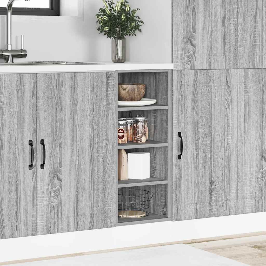 vidaXL Meuble bas Riga gris sonoma 30x44,5x81,5 cm, bois d'ingénierie