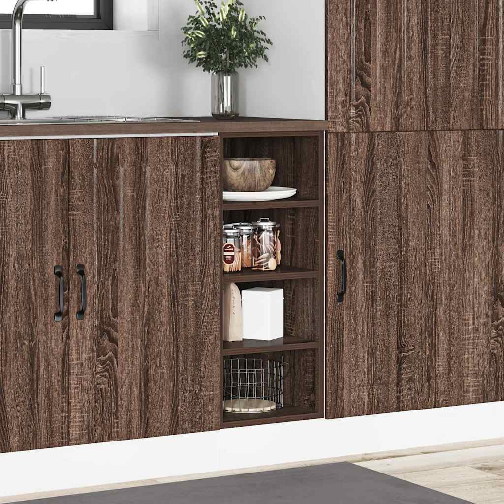 vidaXL Unterschrank Riga Braun Eichen-Optik 30x44,5x81,5 cm Holzwerkstoff