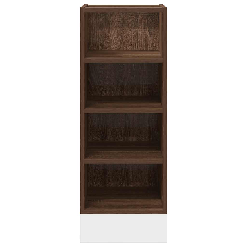 vidaXL Unterschrank Riga Braun Eichen-Optik 30x44,5x81,5 cm Holzwerkstoff