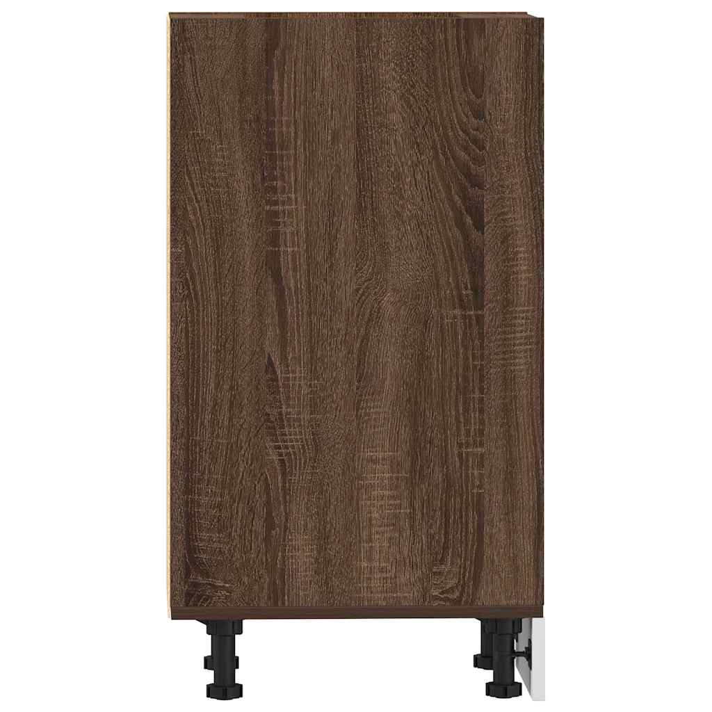vidaXL Unterschrank Riga Braun Eichen-Optik 30x44,5x81,5 cm Holzwerkstoff