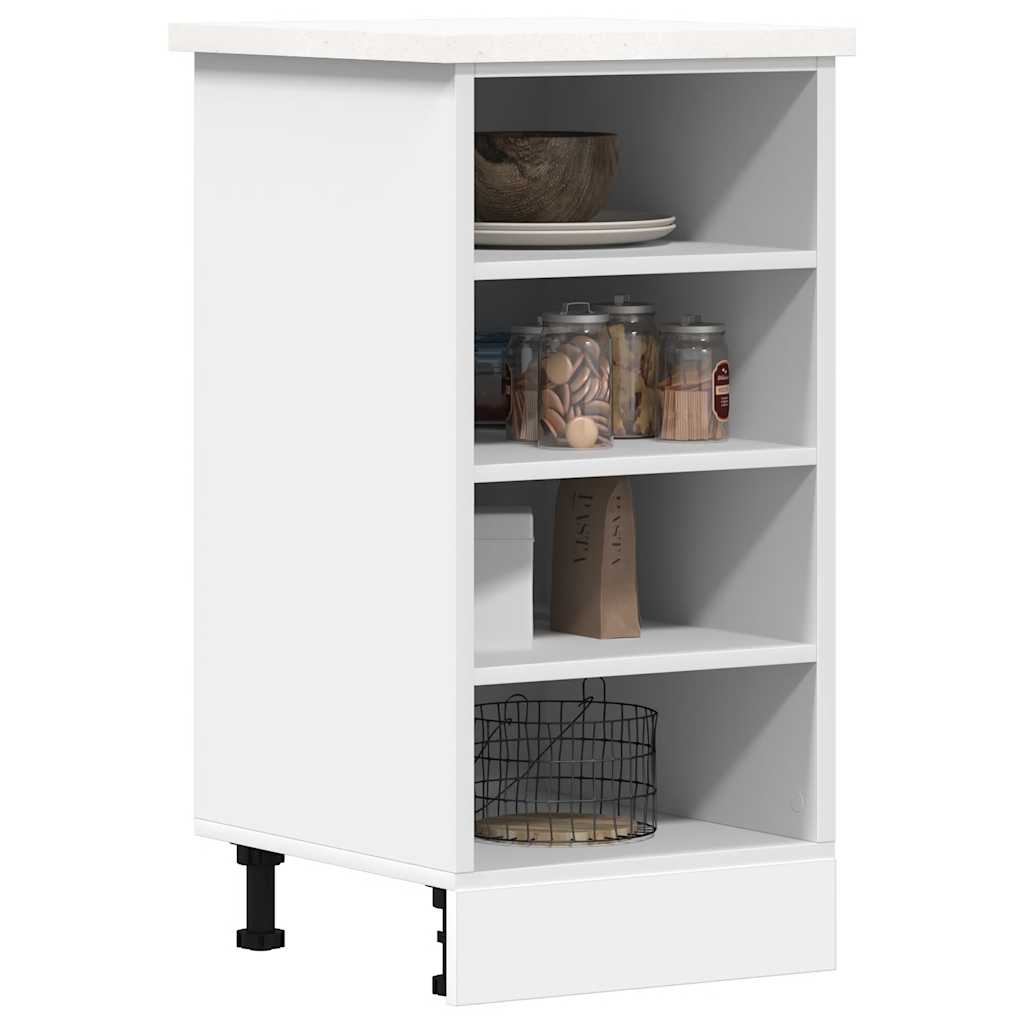 vidaXL Unterschrank Riga Weiß 40x44,5x81,5 cm Holzwerkstoff