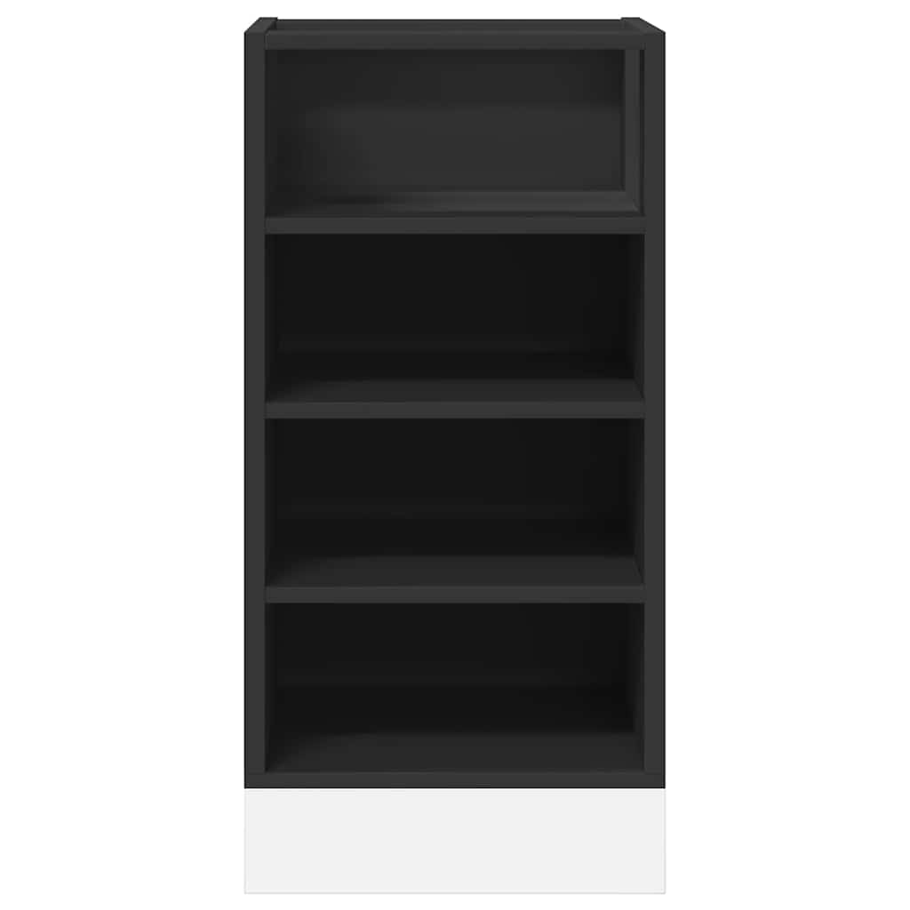 vidaXL Meuble bas Riga Noir 40x44,5x81,5 cm Bois d'ingénierie