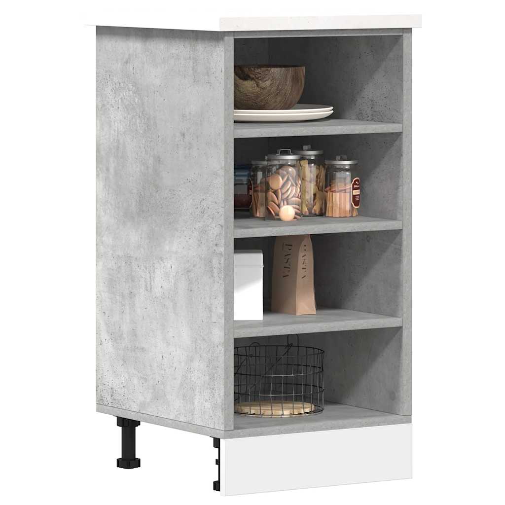 vidaXL Unterschrank Riga Betongrau 40x44,5x81,5 cm Holzwerkstoff