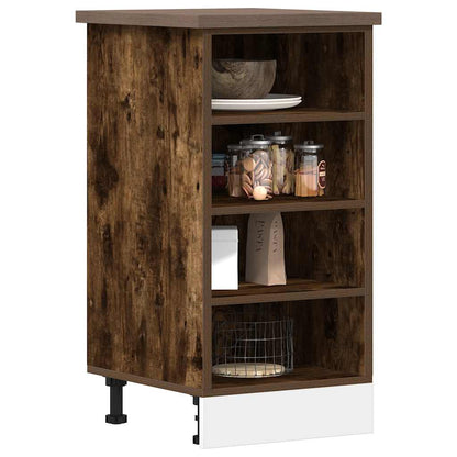 vidaXL Unterschrank Riga Räuchereiche 40x44,5x81,5 cm Holzwerkstoff