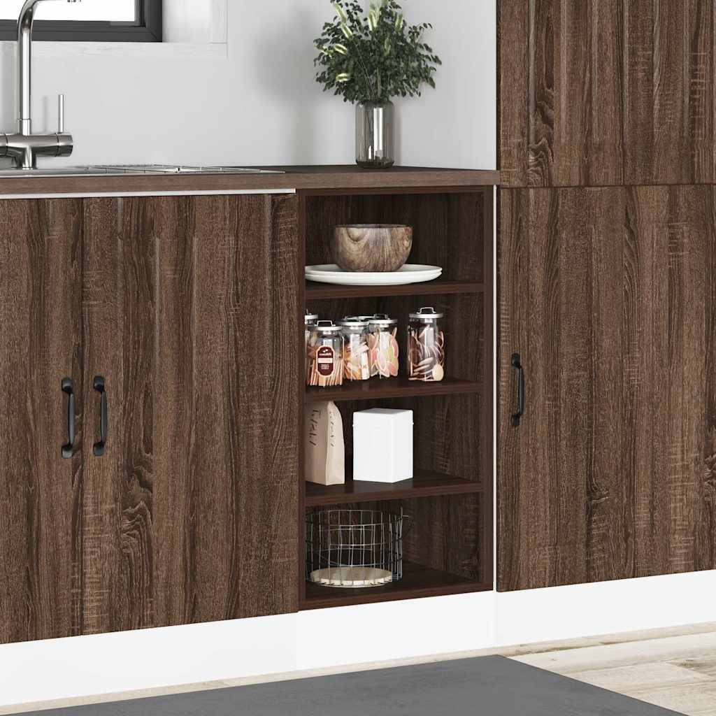 vidaXL Meuble sous-vasque Riga aspect chêne marron 40x44,5x81,5 cm Bois d'ingénierie