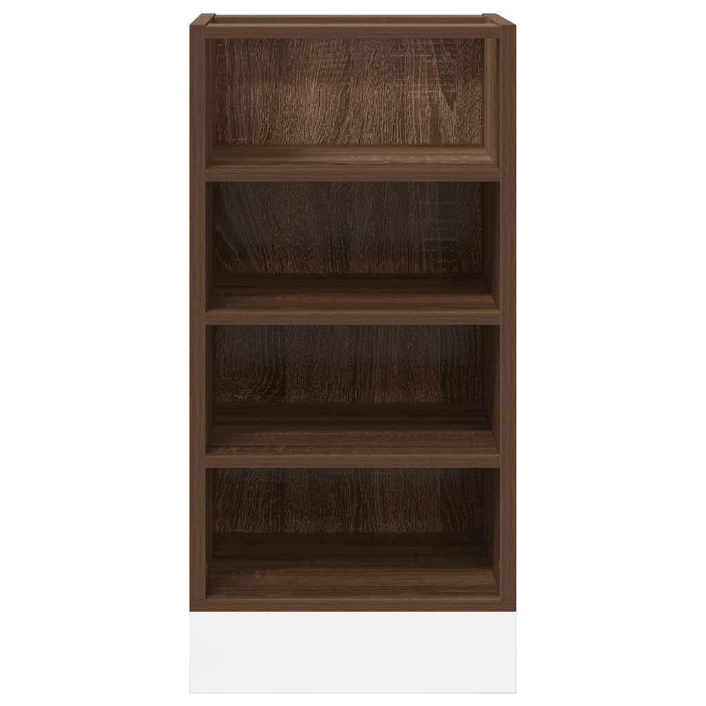 vidaXL Meuble sous-vasque Riga aspect chêne marron 40x44,5x81,5 cm Bois d'ingénierie