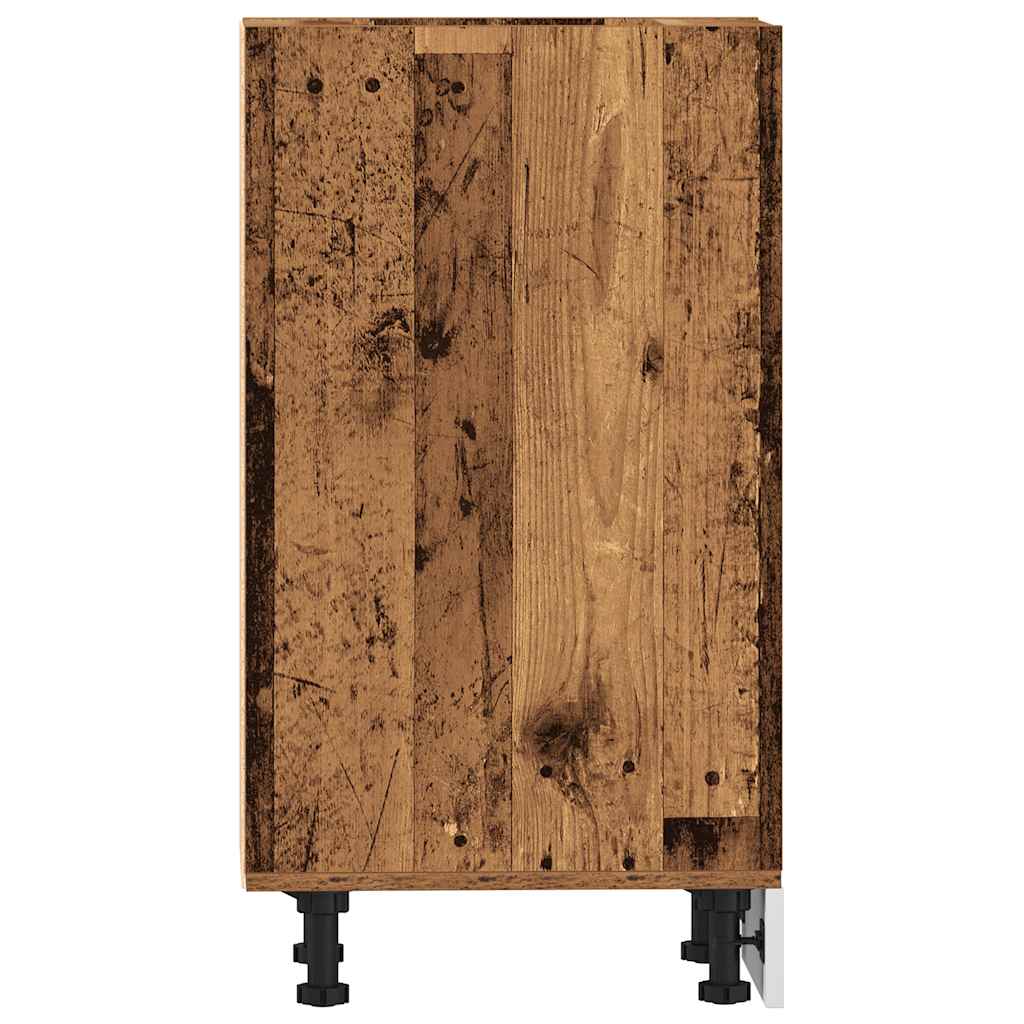 vidaXL Unterschrank Riga Altholz-Optik 40x44,5x81,5 cm Holzwerkstoff