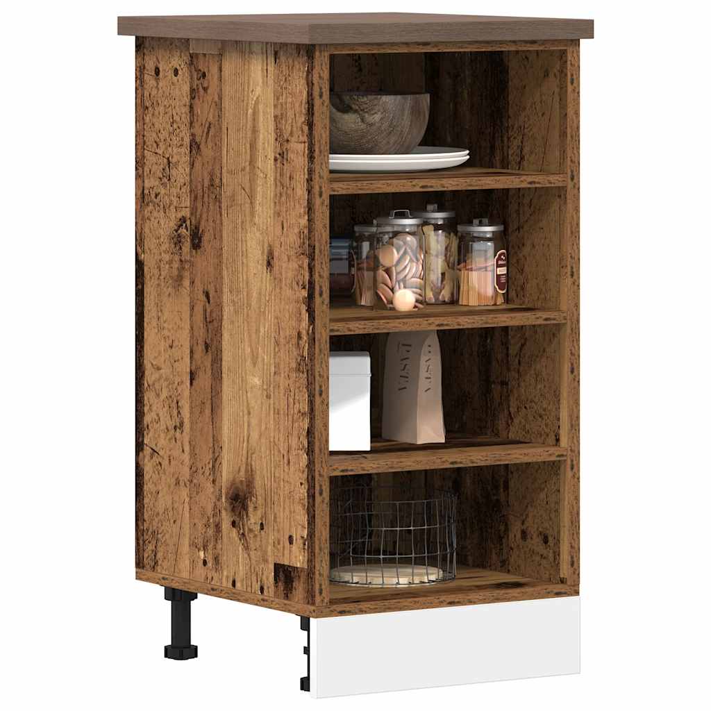 vidaXL Unterschrank Riga Altholz-Optik 40x44,5x81,5 cm Holzwerkstoff