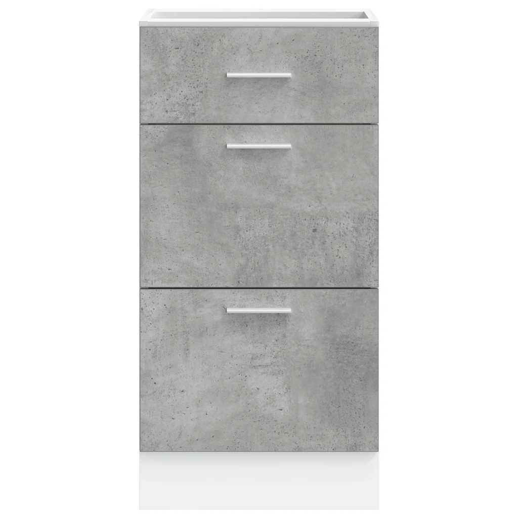 vidaXL Meuble bas Lyon gris béton 40x46x81,5 cm bois d'ingénierie
