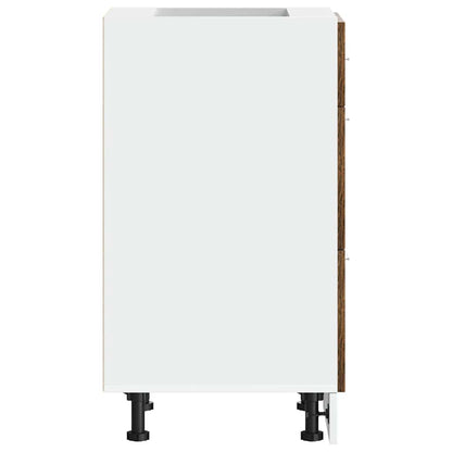 vidaXL Meuble sous-vasque Lyon chêne fumé 40x46x81,5 cm bois d'ingénierie