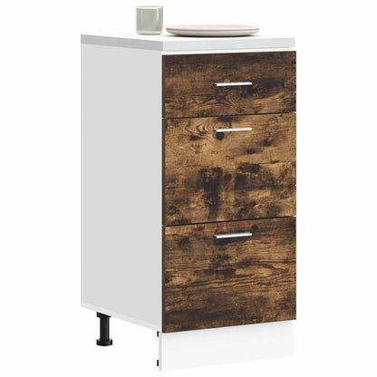 vidaXL Meuble sous-vasque Lyon chêne fumé 40x46x81,5 cm bois d'ingénierie