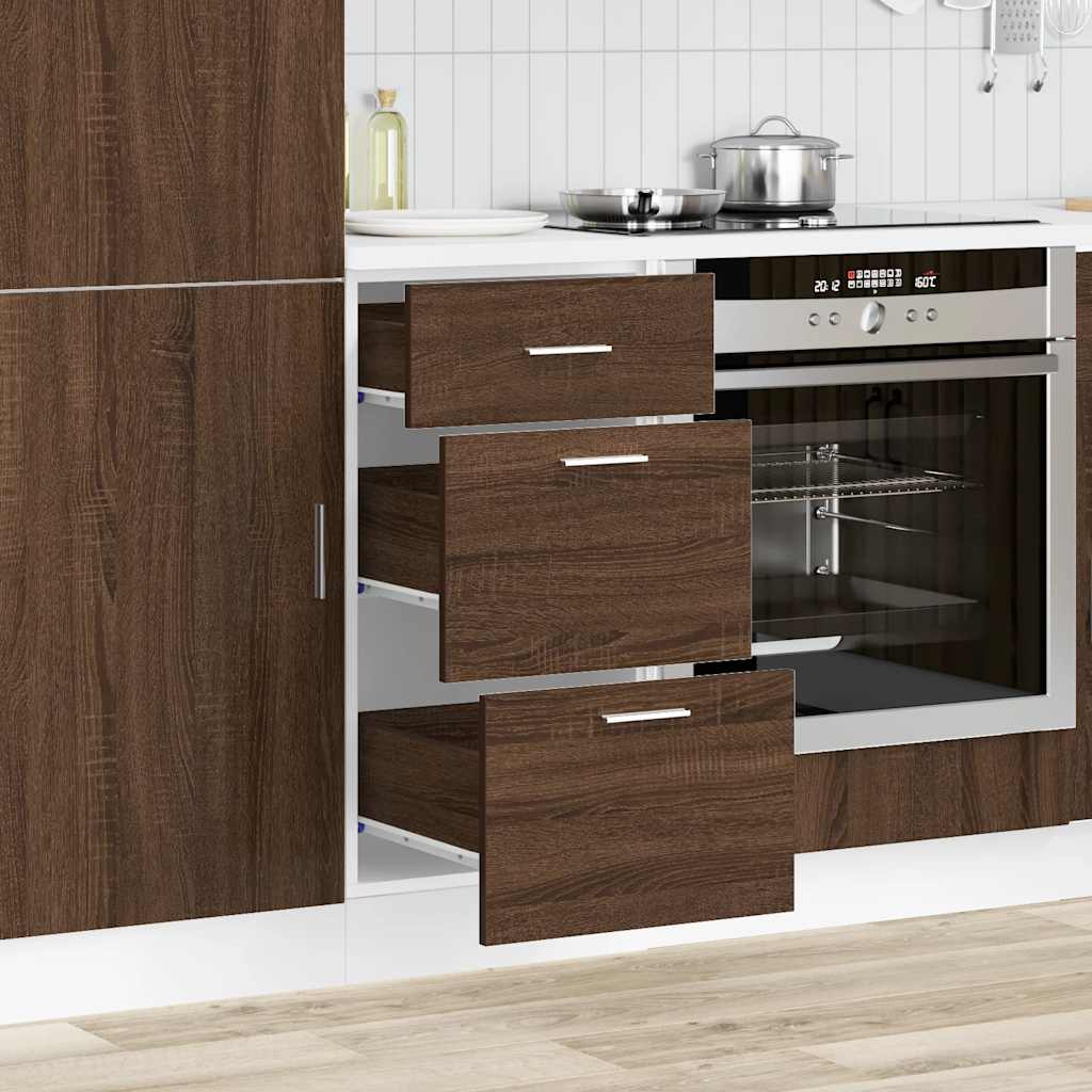vidaXL Meuble bas Lyon marron aspect chêne 40x46x81,5 cm bois d'ingénierie