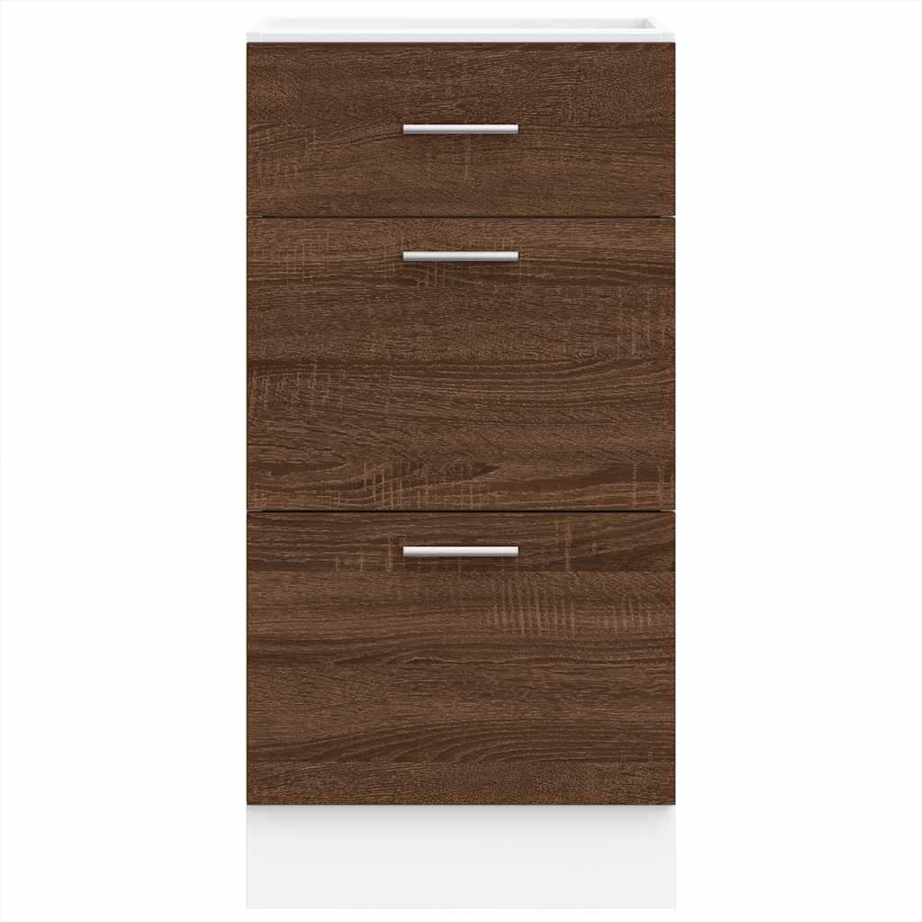 vidaXL Meuble bas Lyon marron aspect chêne 40x46x81,5 cm bois d'ingénierie