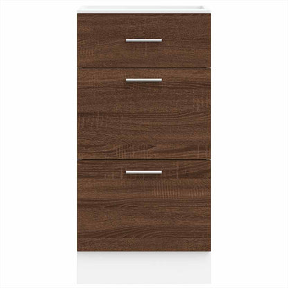 vidaXL Meuble bas Lyon marron aspect chêne 40x46x81,5 cm bois d'ingénierie