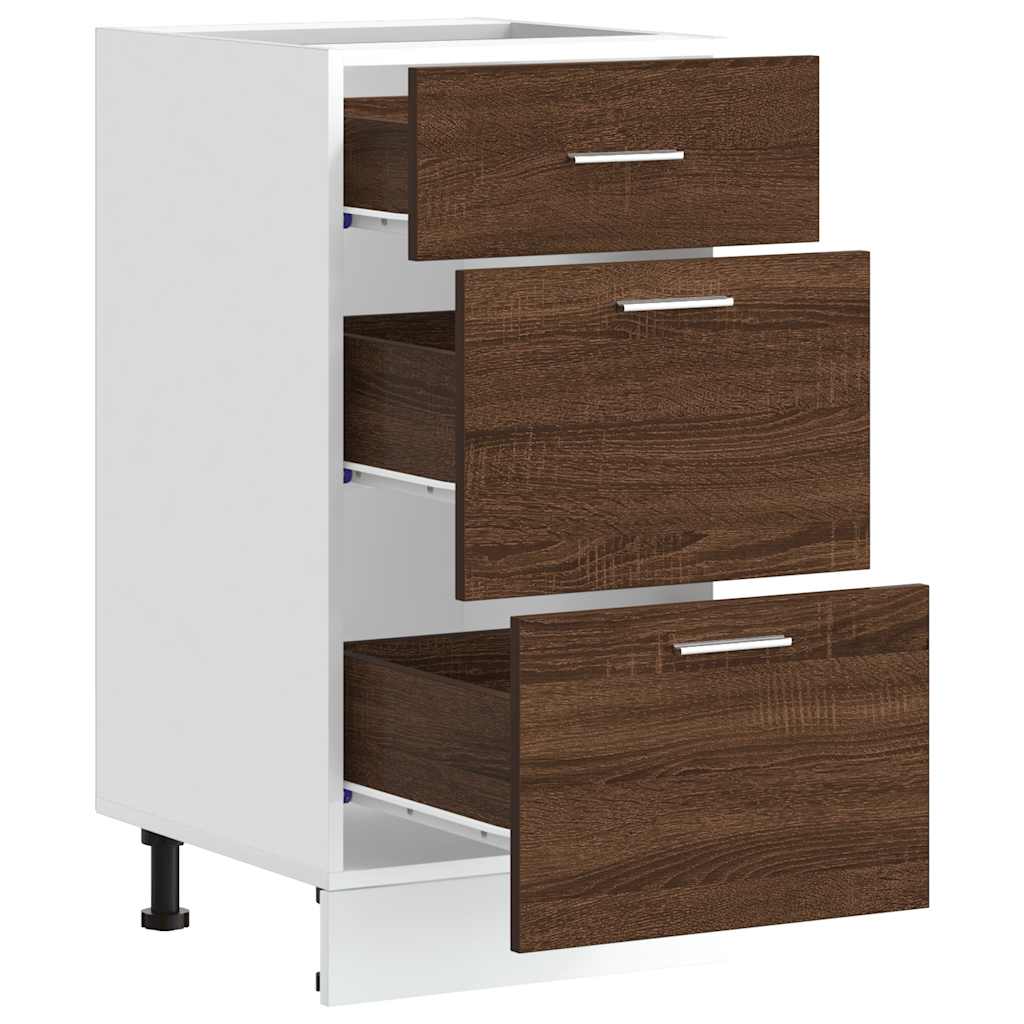 vidaXL Meuble bas Lyon marron aspect chêne 40x46x81,5 cm bois d'ingénierie
