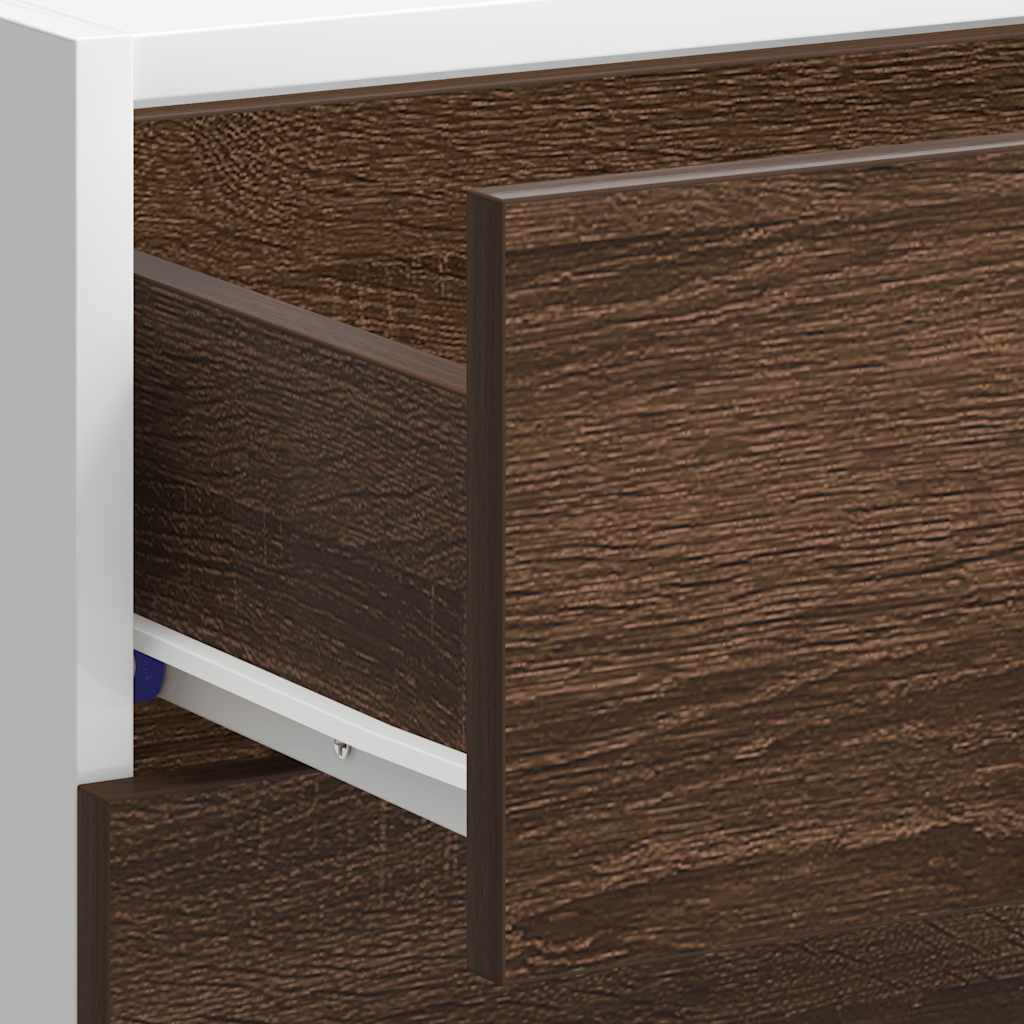 vidaXL Meuble bas Lyon marron aspect chêne 40x46x81,5 cm bois d'ingénierie