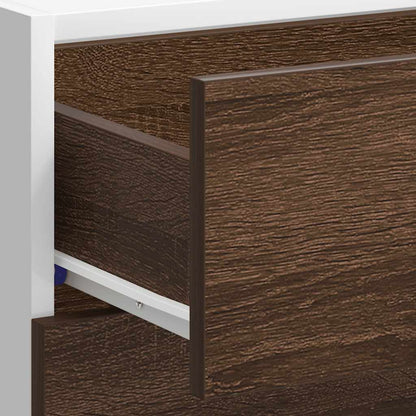 vidaXL Meuble bas Lyon marron aspect chêne 40x46x81,5 cm bois d'ingénierie